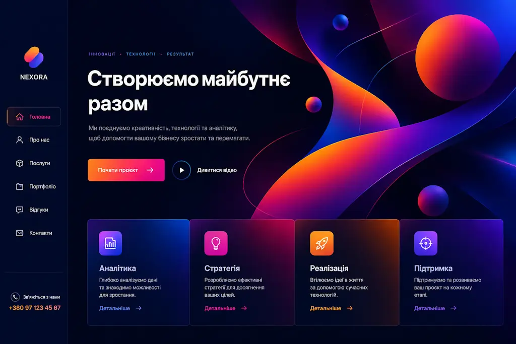 Ukázka webu vytvořeného v Silesia Software 2